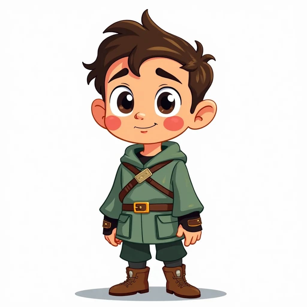 Kael Arindor, a character design illustration for children's books